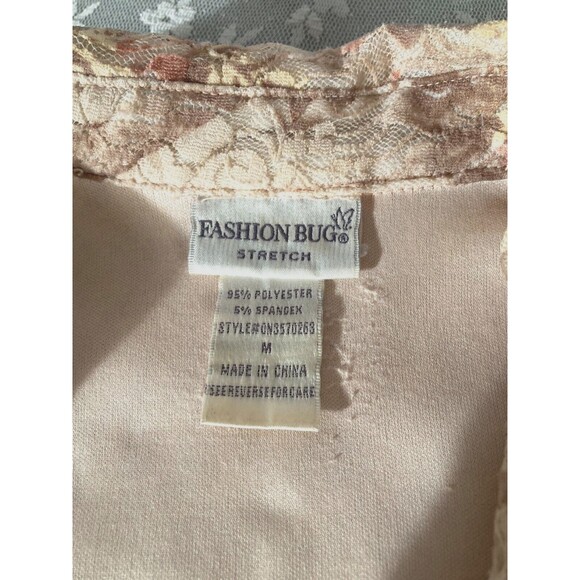 Vintage 90s Blouse 1990s Lace Sleeveless Collared Whimsigoth Boho Size Medium - Picture 7 of 8